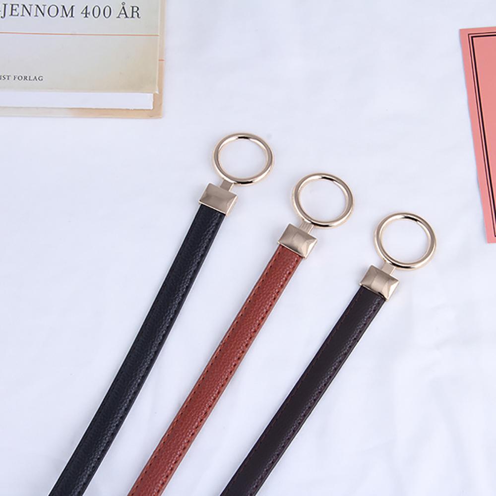 Personality Luxury Trouser Adjustable Dress Women Waistband Waist Belt PU Belt Metal Hook Buckle
