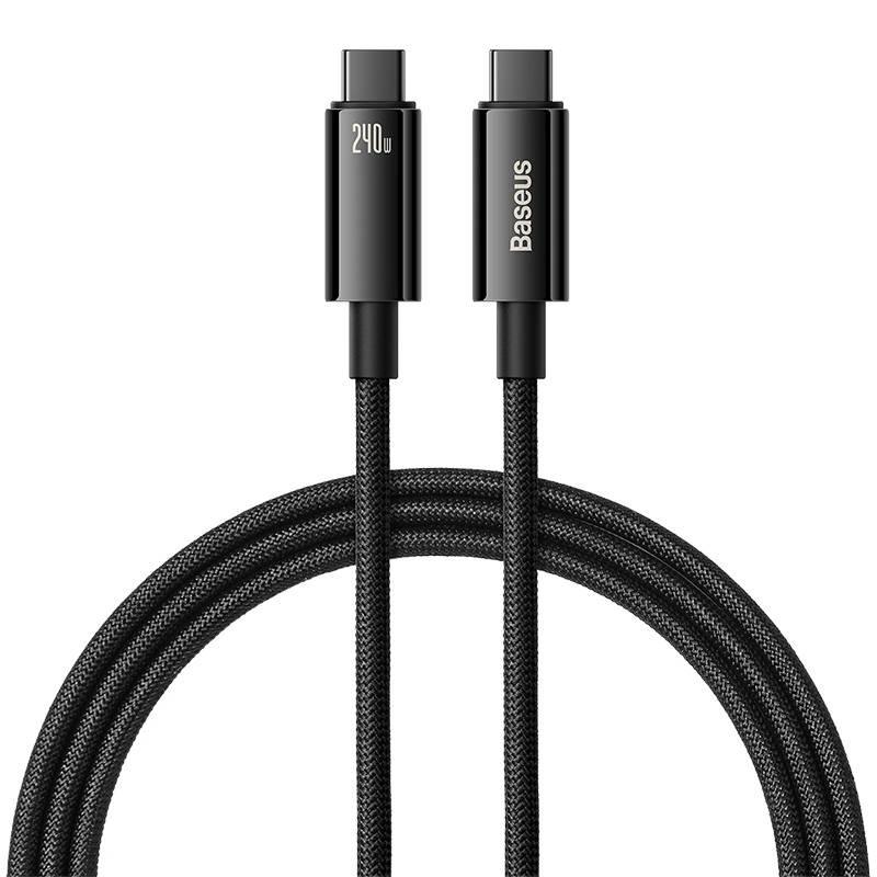 Baseus Tungsten Gold 240W 1M USB-C To USB-C Cable (Black)