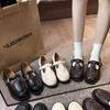 New popular women's shoes platform Mary Jane Love single shoes 2025 new spring and autumn retro round head British style small leather shoes