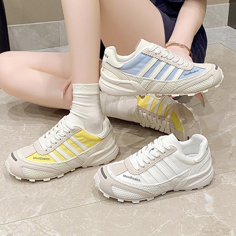 Leder Mesh Gummi Sohle Deutsche Trainingsschuhe Damenschuhe 2025 Sommer Neu Atmungsaktiv Vielseitig Lässig Sport Forrest Gump Schuhe