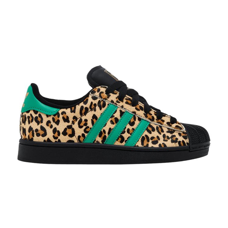 adidas Superstar Black Green Leopard (Women s) 37