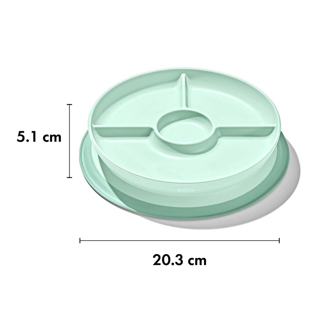 OXO Tot Opal Children's Dishware Plate with Suction Cups, Non-Slip, 61163500