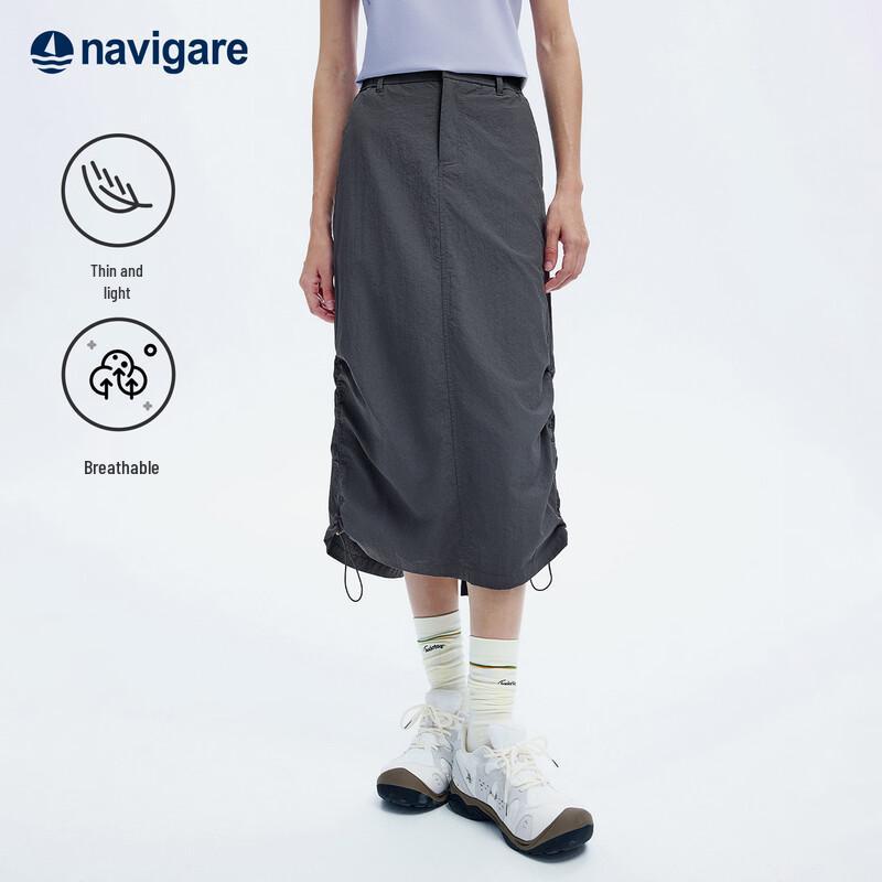Navigare Women s High-Waist Straight Long Skirt M