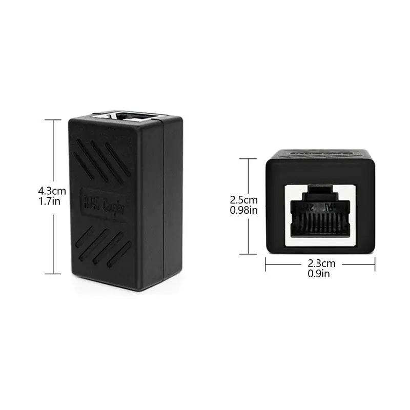 1/5/10/20PCS RJ45 Coupler Ethernet Extender 1000Mbps LAN Connector Cat6/Cat5e Ethernet Cable Extender Adapter Female to Female