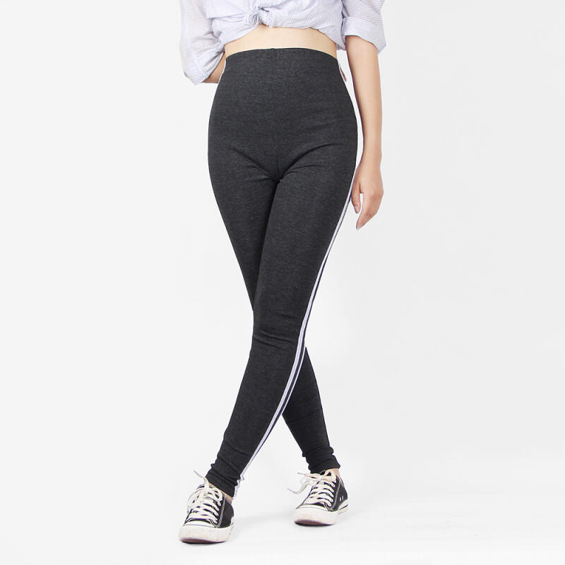 

Тренувальні легінси з двома смугами (Темно-сірий)