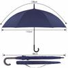 Vialifer Long Super 260T Glass Fiber with Teflon Automatic Opening Cane Suitable for Men and Women in Rain or Includes Storage Pouch Umbrella,
