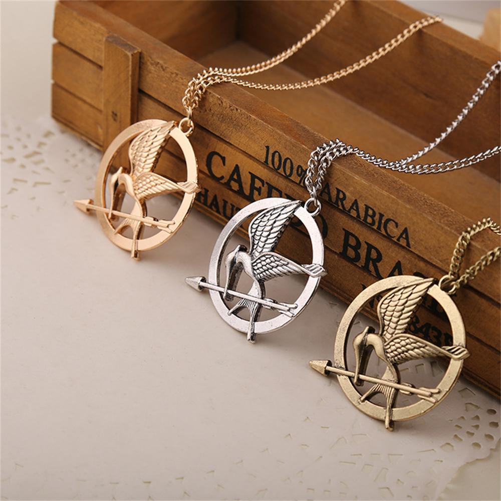 Fashion Mocking Bird Metal Couple Necklace Movie Jewelry The Hunger Games Bird Necklaces Women Men Gifts