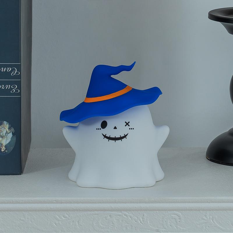 

Halloween Magician Ghost Silicone Night Light – Creative Bedroom Atmosphere Lamp RGB-1W синий