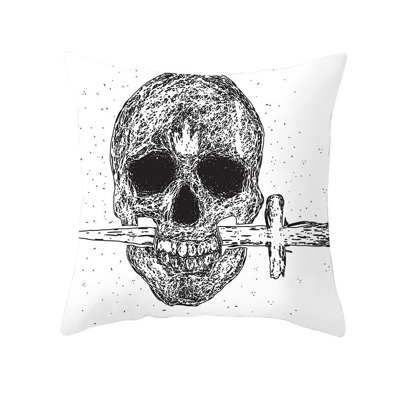 Sofa Cover Pillowcase Car Cushion Throw Home Decor Halloween Skull