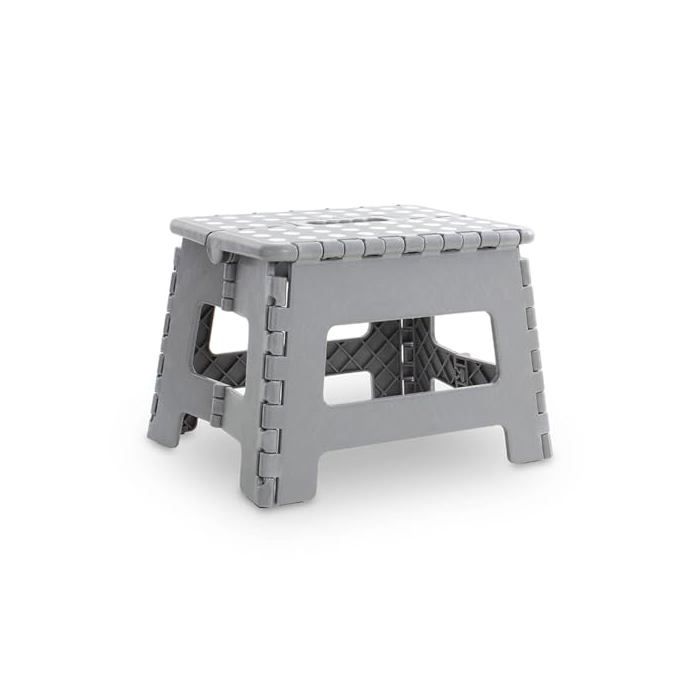 Tabouret pliable en plastique - MARBUENO SUMMER - 31,5x25x22 cm - Charge maximale 150 kg - Antidérapant - Facile à plier