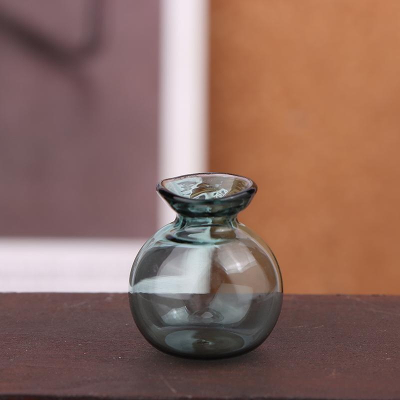 

Милая стеклянная ваза для сухих цветов, украшения, миниатюрная стеклянная ваза для кукольного домика, мини-ваза для цветов для кукольного домика, мебель, аксессуары для декора темно-зеленого