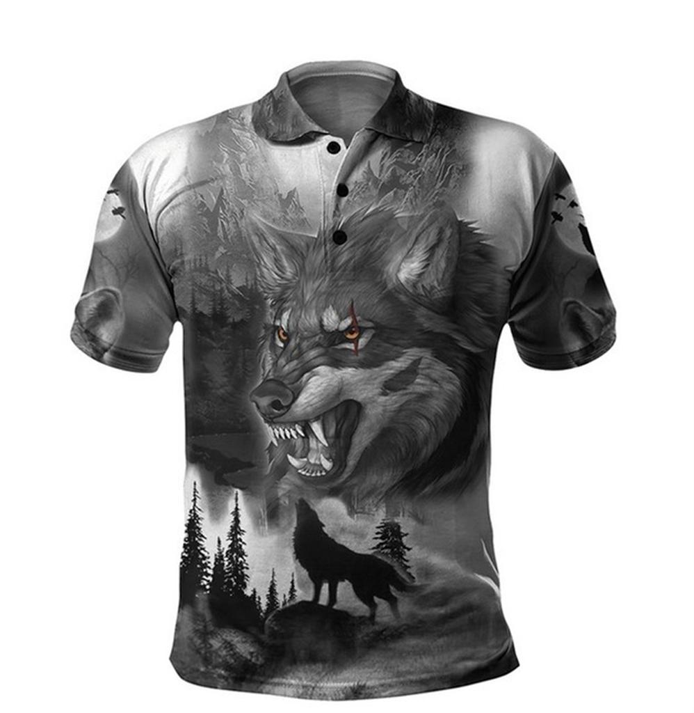 Short Sleeve Summer Polos Top Men Buttons Collar 3d Print Polo Shirts Mens Letters Sportwear T Shirt
