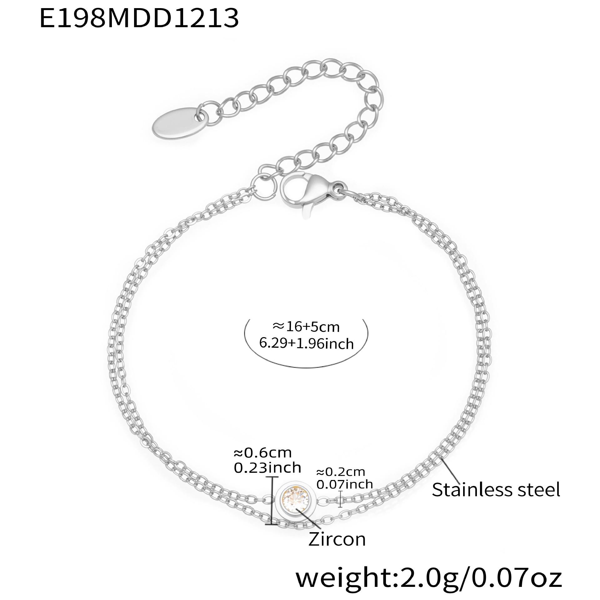Elegant Double-Layer Diamond & Stainless Steel Bracelet for Women, 18K Gold-Plated Jewelry