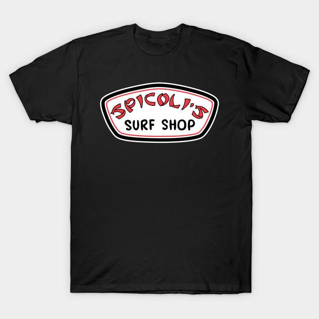 Men Black Print T-shirt Fast Times - Spicoli S Surf Shop No-Cut Transfer Paper Print Cotton Tshirt 2XL чёрный