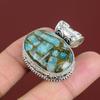 Copper Amazonite Pendant 925 Sterling Silver Pendant Wonderful Vintage Pendant Amazonite Gemstone Jewelry Handmade Pendant Anniversary Gifts