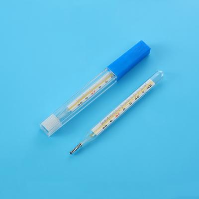 Quecksilberfreies, ungiftiges klassisches Mundglas-Thermometer, C&F-Thermometer mit Doppelskala und großem Bildschirm, klinisches Messgerät für Fieber und Temperatur