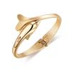Creative Dolphin Bangle Zinc Zinc Alloy Marine Organism Hand Chain Gold Plated Dolphin Spring Bracelet  Gift