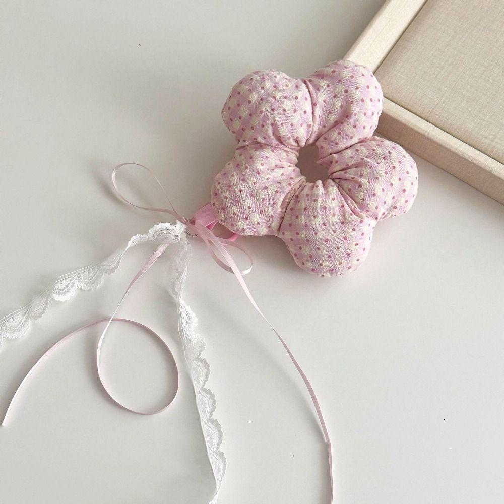 Słodki Wypełniony Kwiat Wisiorek Styl Koreański Urocza Dekoracja Torby Kreatywny Gumka do Włosów Brelok Zawieszka do Torby