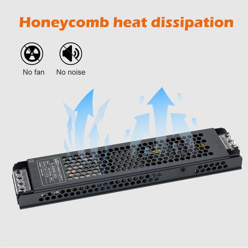 LED Lighting 12V/24V Power Supply Mute Transformers Driver 60W 100W 200W 300W 400W AC200-240V Converter Adapter Led Strip Lights