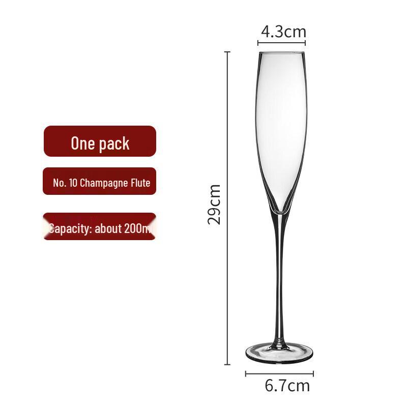 ZISIZ Handmade Crystal Champagne Glass