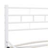 Bed Frame White Metal 200*200 cm
