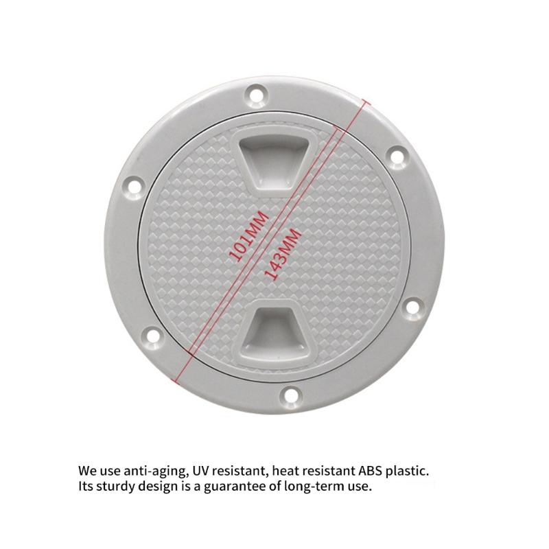 Bootszugangsluken Abdeckung 4/6/8 Zoll ABS Runde Inspektionsplatte Drehschraube Herausdrehbare Deckplatte Einfache Montage für Bootsdeck