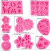 Flower Silicone Cake Molds,Butterfly Candy Molds Rose Mold Leaf Mold Silicone for Cake Decorating Cupcake Topper Cake Pops Candy Soap Making