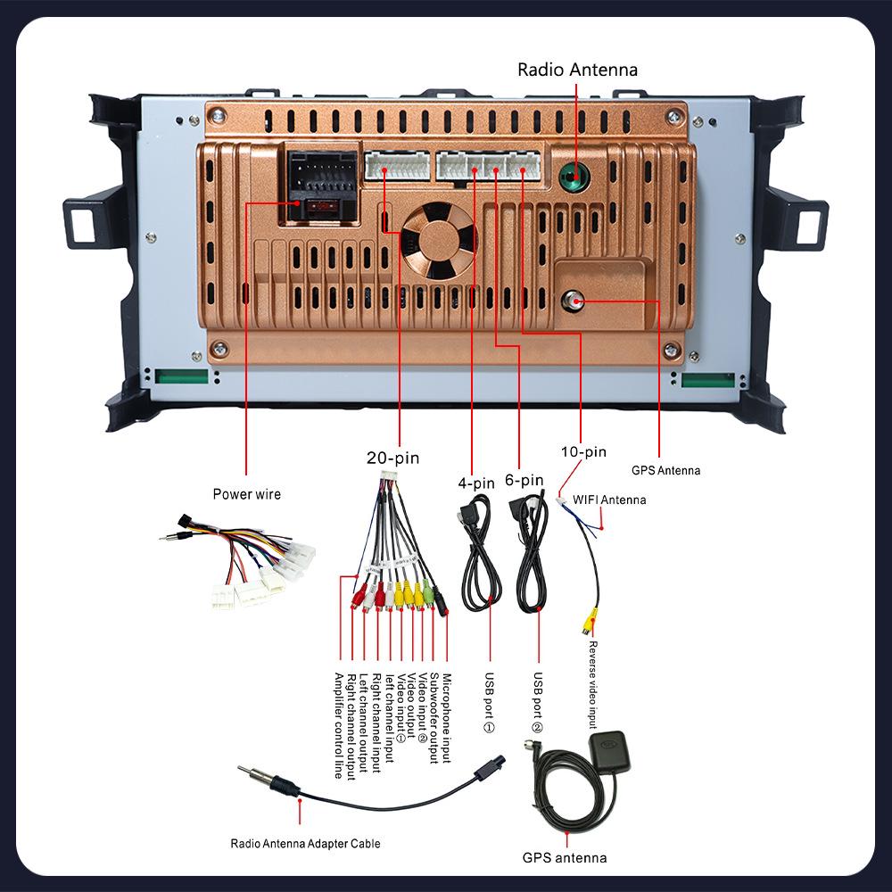 Toyota Auris Android Navigation System with HD Reversing Camera and CarPlay Integration