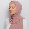 Fashion Pearl Chiffon Hijab Shawls Of Muslim Women Solid Color Head Wraps Scarf For Ladies