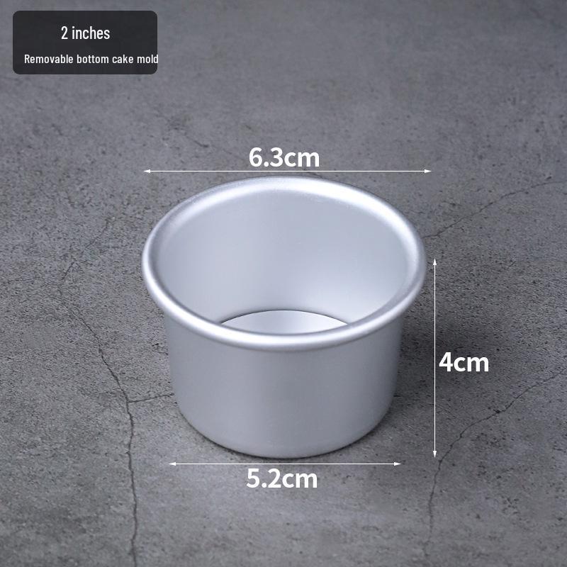 Anodized Heart-Shaped Chiffon Cake Mold Set - 6 , 8 , 10 , 12