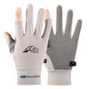 Unisex Summer Cycling Gloves, Breathable UV Protection, Touchscreen-Compatible, Full Finger, Ice Silk Fabric.