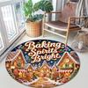 Cute cartoon gingerbread man Christmas gift rug home soft decorative anti-slip yoga table and chair mat carpet outdoor floor mat carpet Y1