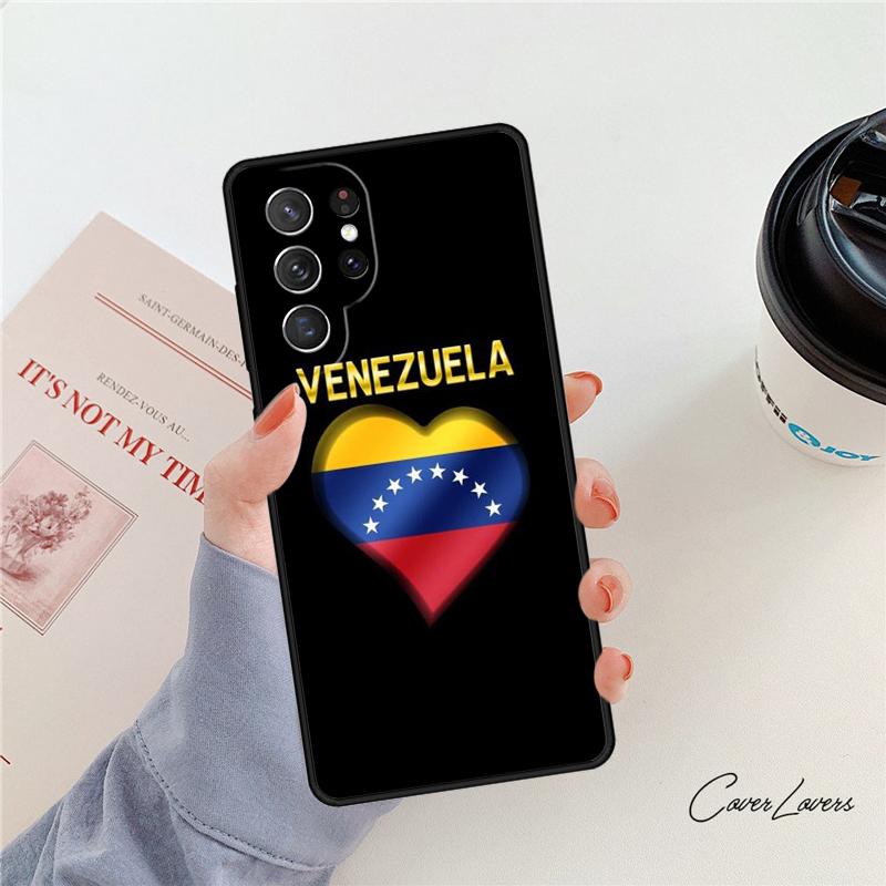 Venezuela Flag Coat Of Arms Phone Case For Samsung Galaxy S24 S25 S23 S22 Ultra Note 10 20 Plus S20 S21 FE Cover