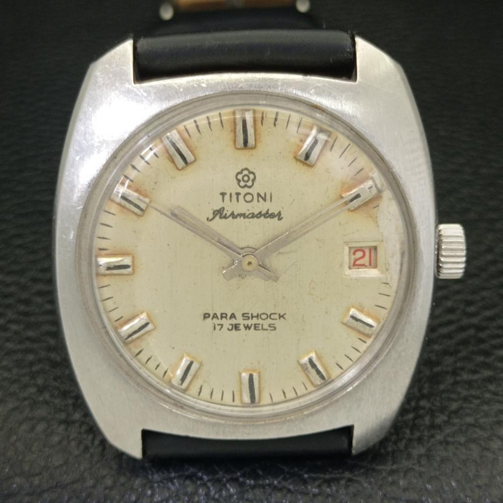 USED TITONI AIRMASTER 2409 HAND-WINDING SWISS MENS ORIGINAL DIAL WATCH A432790-2