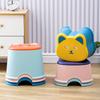 1PC Round Stool Plastic Thickened High Small Chair Creative Bench Children's Footstool Household Cartoon