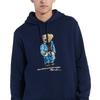 Polo Ralph Lauren FW22 Bear Print Drawstring Hoodie Men Hoodies Blue 710853309-001