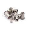 304 Stainless Steel Knurled Vertical Ribbed Flat Head Rivet Nut M3-M12
