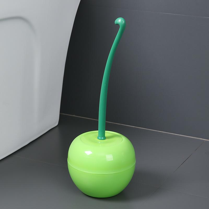 Toilet Brushes Toilet Holders Bathroom Accessories Creative and Cute Cherry Shaped Toilet Brush Holder Set Cleaning Tool Home