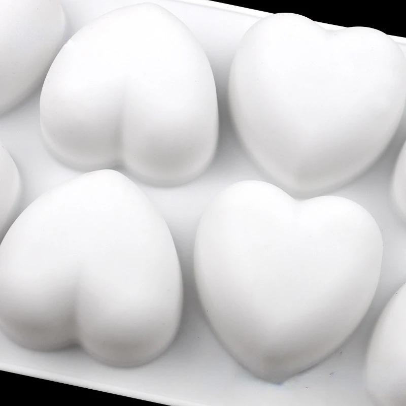Silikonform für Seife mit Liebesherz, handgefertigt, Kerzenherstellungsset, DIY, Schokolade, Eis, Seife, Gips, Kunstharz, Kuchendekoration, Backwerkzeuge