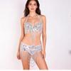Handmade Beaded Belly Dance Costume Set - Bra & Waistband for Stage or Nightclub