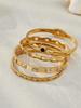 18K Gold-Plated Geometric Zirconia Stainless Steel Bracelet - Versatile, Elegant, Light Luxury Design