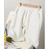 Pantaloncini Sportivi da Donna Grigio in Cotone a Vita Alta - Leggeri, Vestibilità Larga per Corsa e Uso Casual