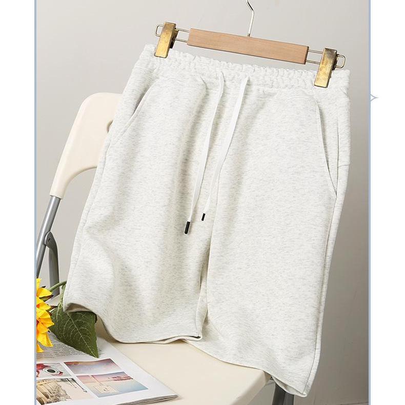 Pantaloncini Sportivi da Donna Grigio in Cotone a Vita Alta - Leggeri, Vestibilità Larga per Corsa e Uso Casual