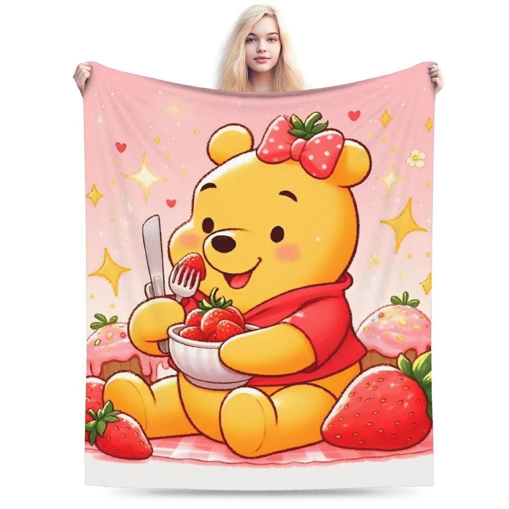 Winnie-the-Pooh Eeyore Blankets Fleece Summer Air Conditioning Cartoon Lightweight Thin Throw Blankets for Home Car Rug Piece
