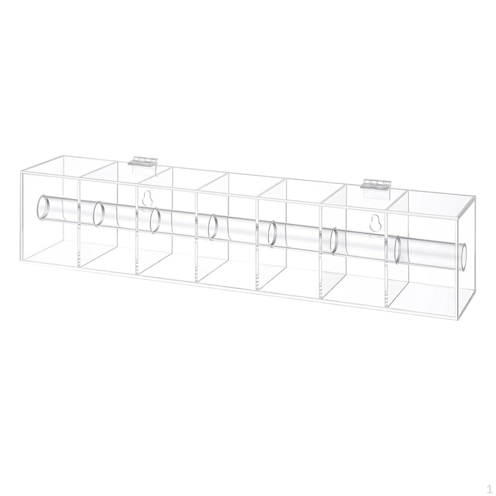 

Label Dispenser for Rolls of Sticker Labels, Wall Mounted Organizer, 7 Compartments Food ,