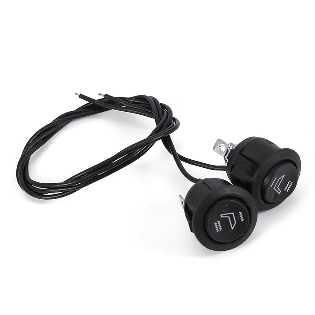 2x Car Seat Heater Switch Universal 3 Pin Round Heated Rocker Hi Low Off Control