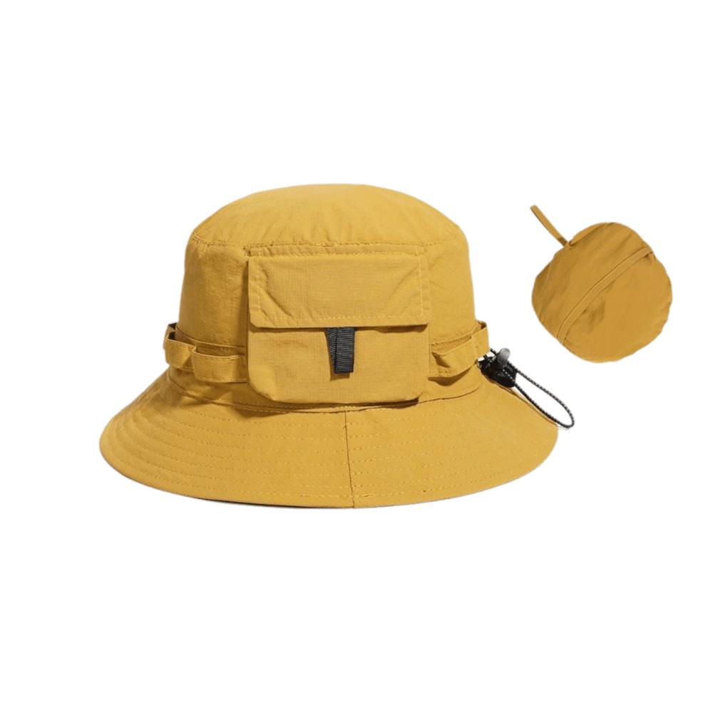 Pocket Design Foldable Bucket Hat Anti-UV Sun Protection Hat Unisex Waterproof Sun Hat Summer жёлтый