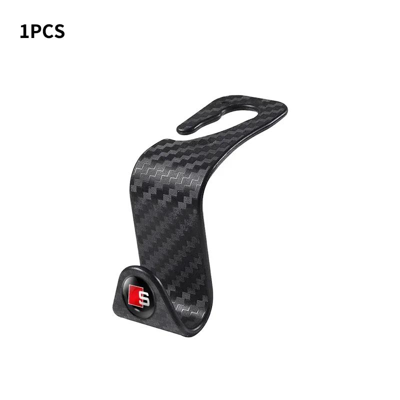 Carbon Fibre Car Seat Headrest Hook Auto Back Seat Organizer Bracket For q2 Sline A3 A4 B8 8P B9 8V B6 A5 B7 A1 A6 C6 Q3 Q5 C7