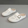 New Canvas Half Slippers Women Shoes 2025 Summer Breathable Slides Thick Bottom Heightening Casual Shoes Fashion Slippers Women