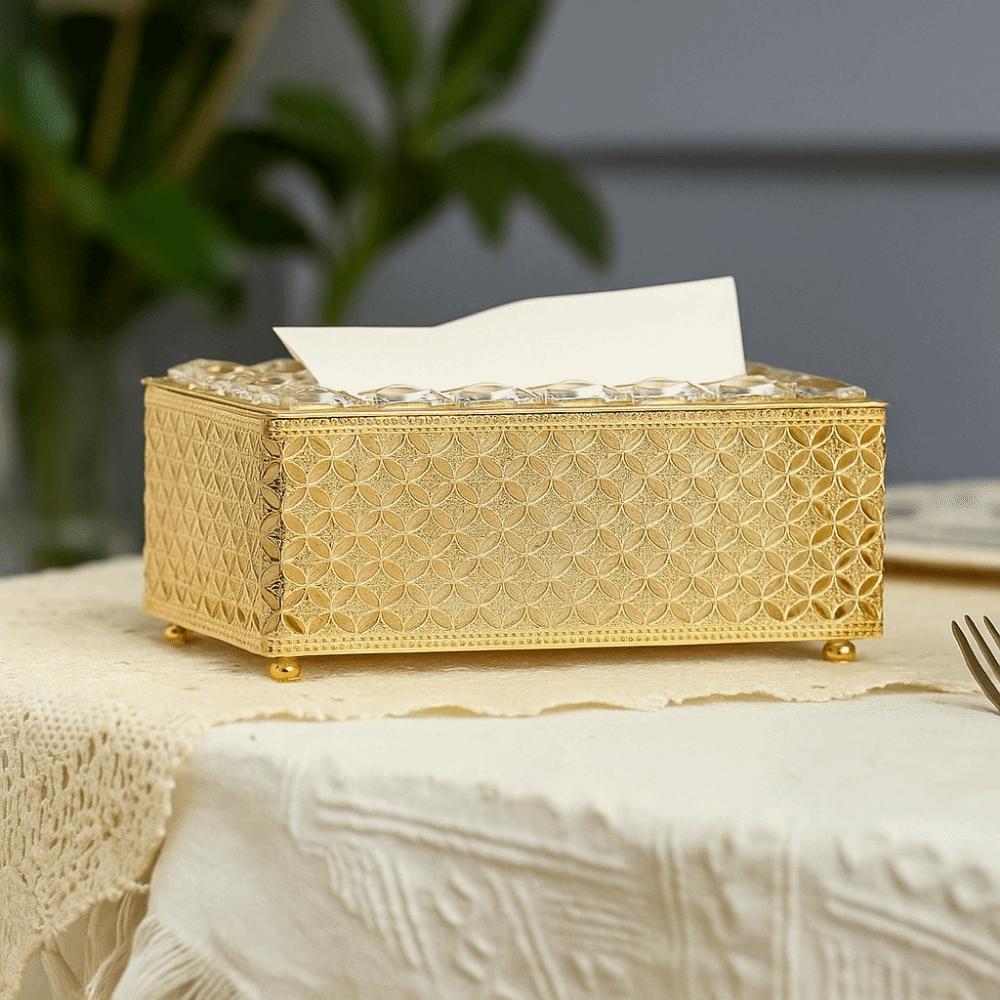 Light Luxury Table Tissue Box European Style Napkin Dispenser Paper Box Napkin Box  Hotel